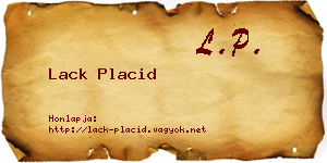 Lack Placid névjegykártya